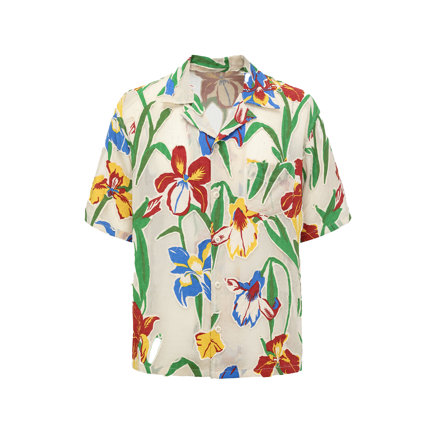 GB-GOODBRAND 2025SS YM 度假花卉印花轻奢时尚古巴衬衫 男女同款