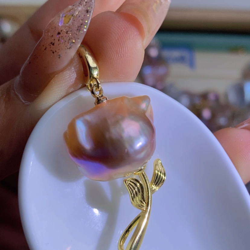 【闪购商品】淡水珍珠天然淡水珍珠（微瑕）合金