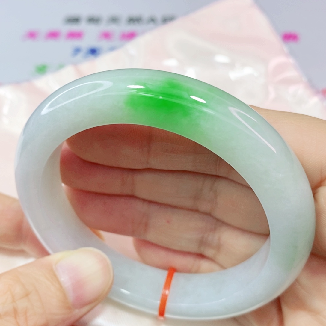 未镶嵌手镯翡翠56.6圈口正圈