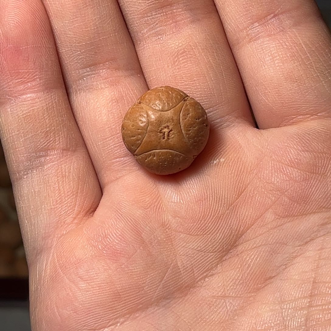 桃核吊坠18mm麒麟眼。开孔不退，偏远不包