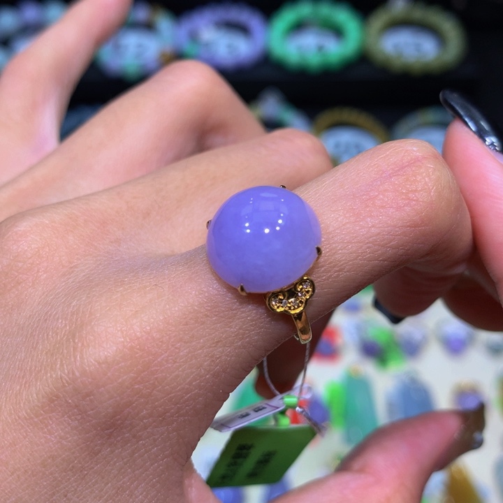 翡翠18K金镶嵌手链翡翠