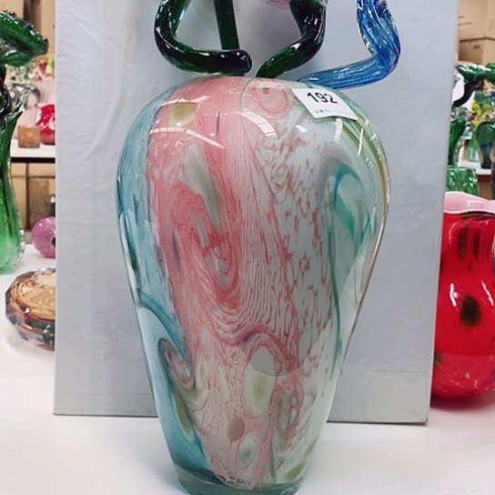 琉璃花瓶高31厘米口径9厘米