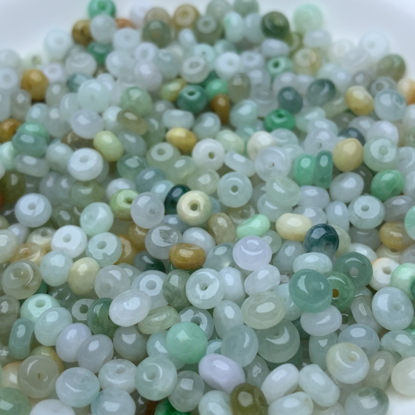 【闪购商品】翡翠手链未镶嵌卡3x5多宝算盘50颗