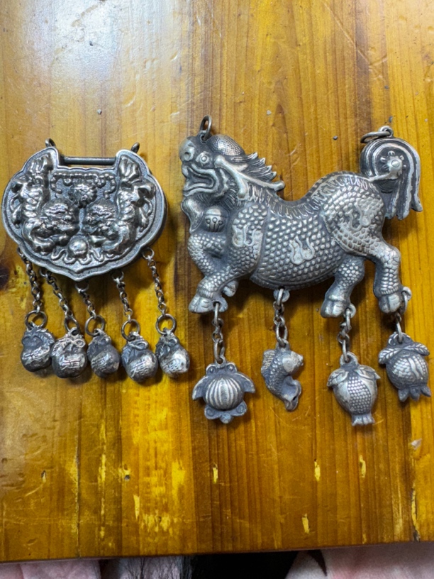 足银银制品 银锁包挂件吊坠手工银饰品