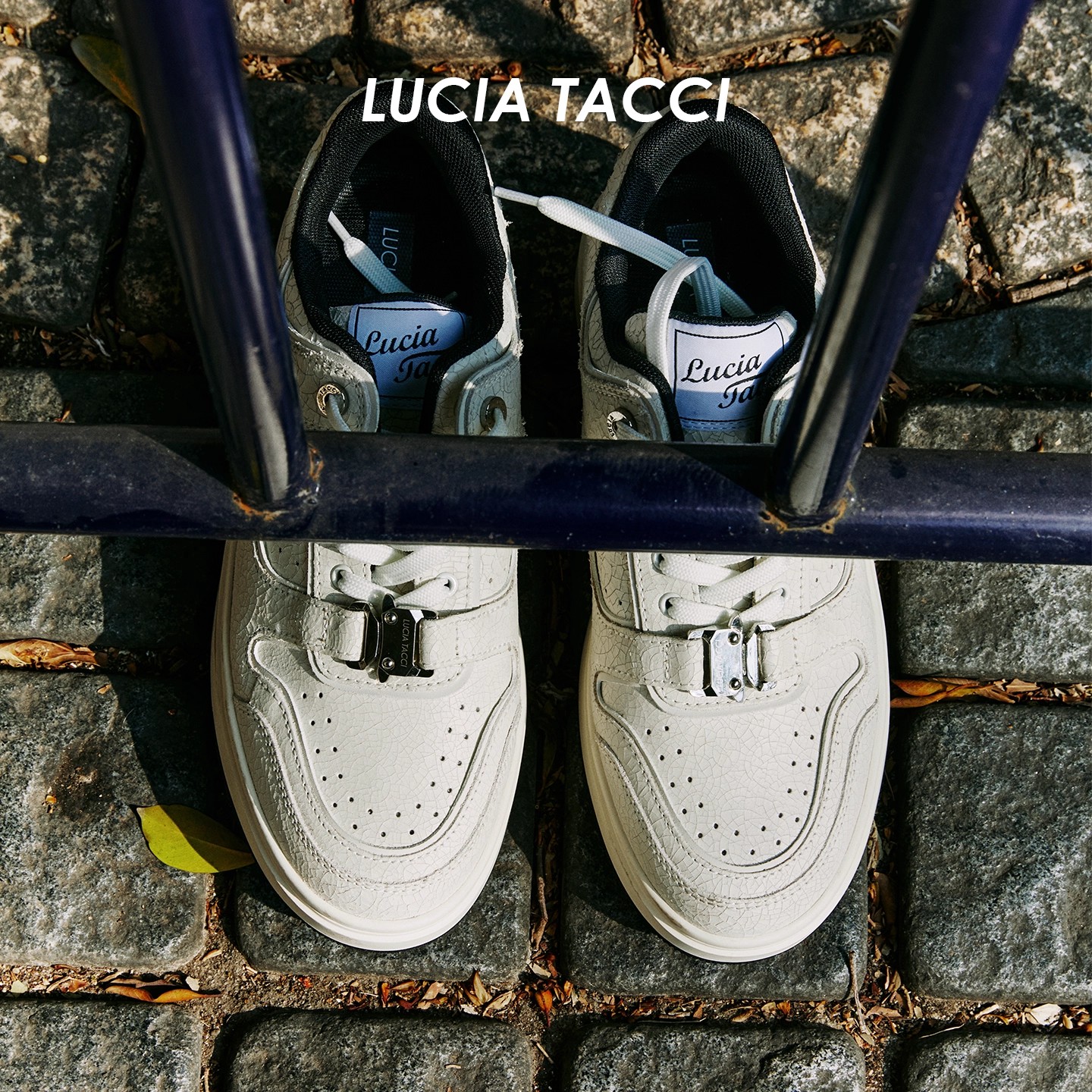 LUCIA TACCI白鹿/董洁同款｜爆裂纹牛皮厚底增高休闲板鞋男女同款
