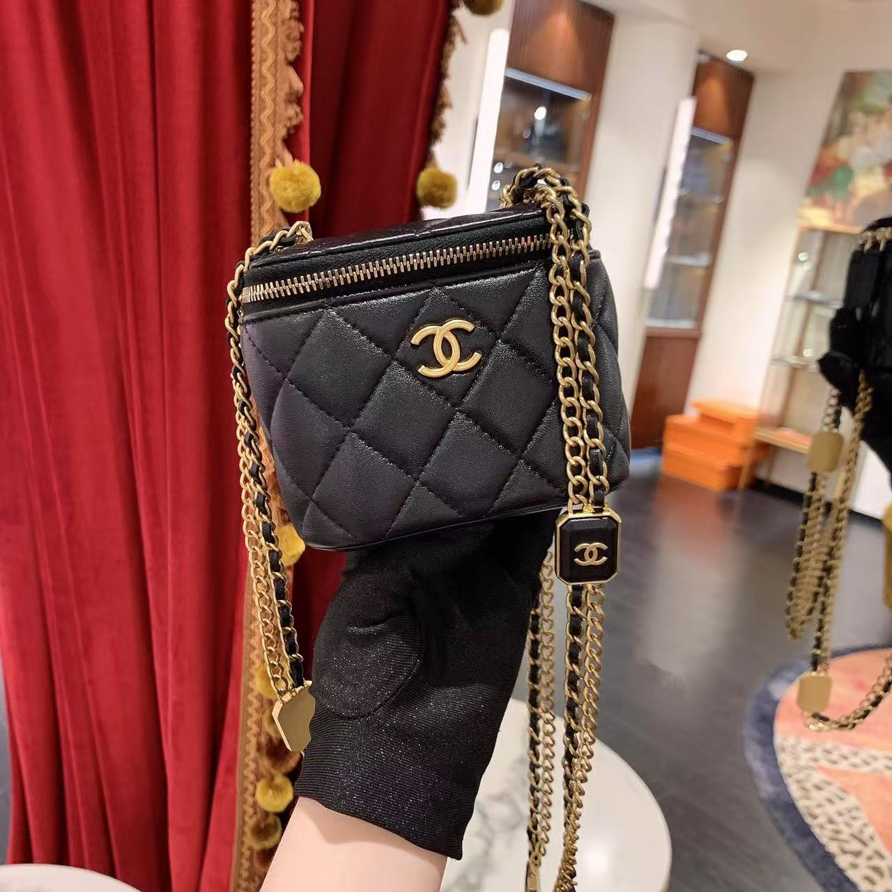 95新 Chanel/香奈儿 GGS丨22b方糖方盒子单肩包/12560573