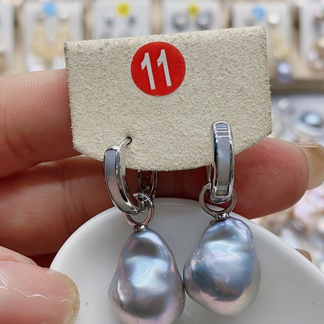 【闪购商品】淡水珍珠发饰银S925镶嵌