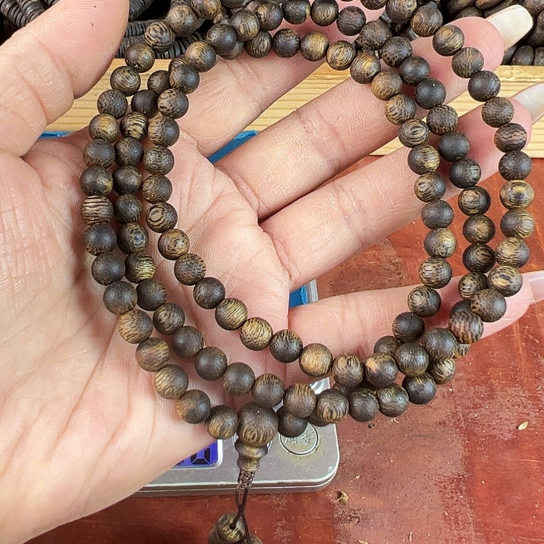 娟***娟沉香沉香碎屑卡6圆珠多圈15g沉浮