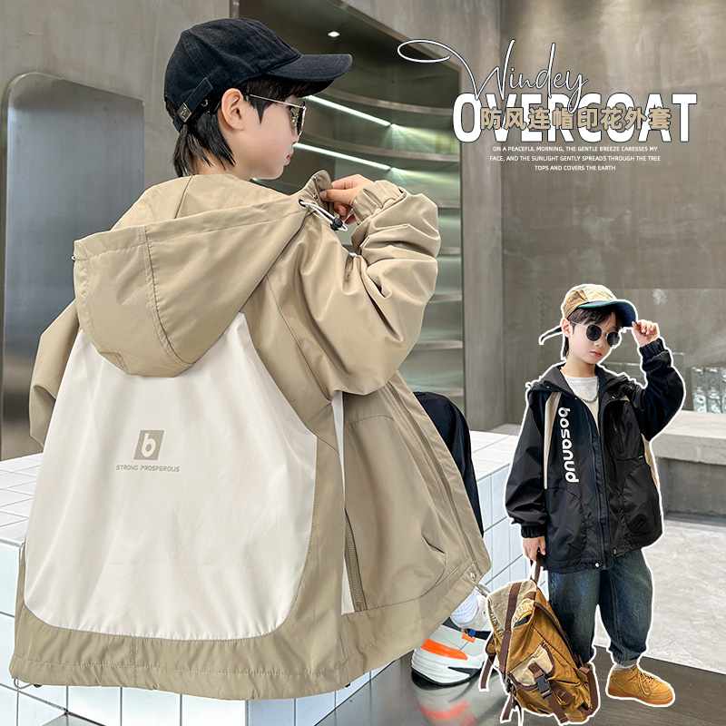 男童三合一冲锋衣加绒加棉冬季洋气中大儿童冬款网红外套酷潮