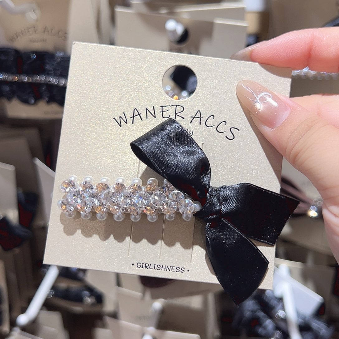 非金属排钻黑色蝴蝶结鸭夹一只