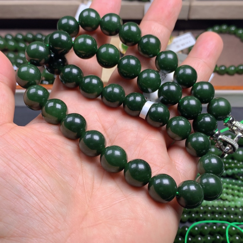 【闪购商品】和田玉（碧玉）颈饰未镶嵌尙*12m m