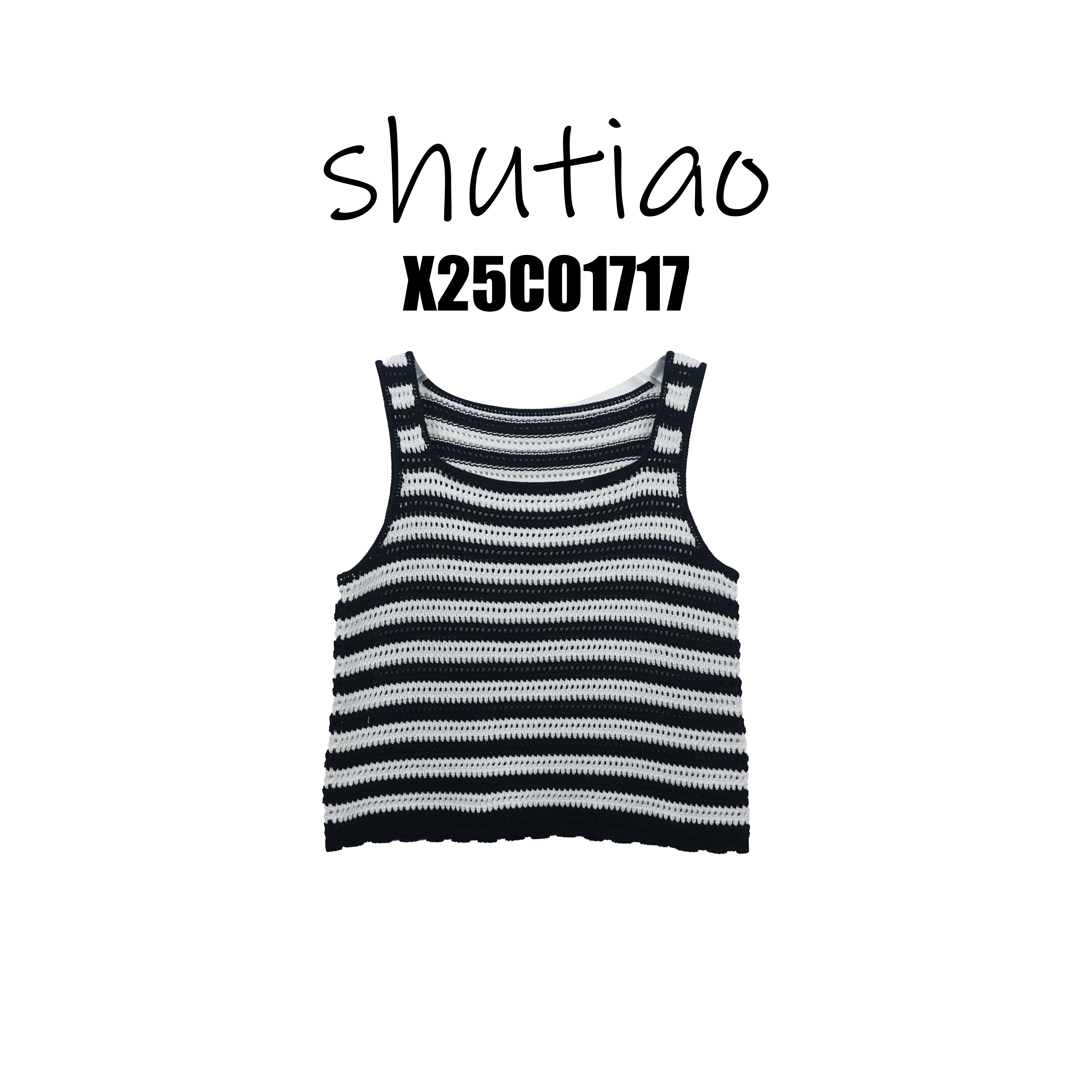 【SHUTIAO】2025夏季：新款小众设计款背心X25C01717