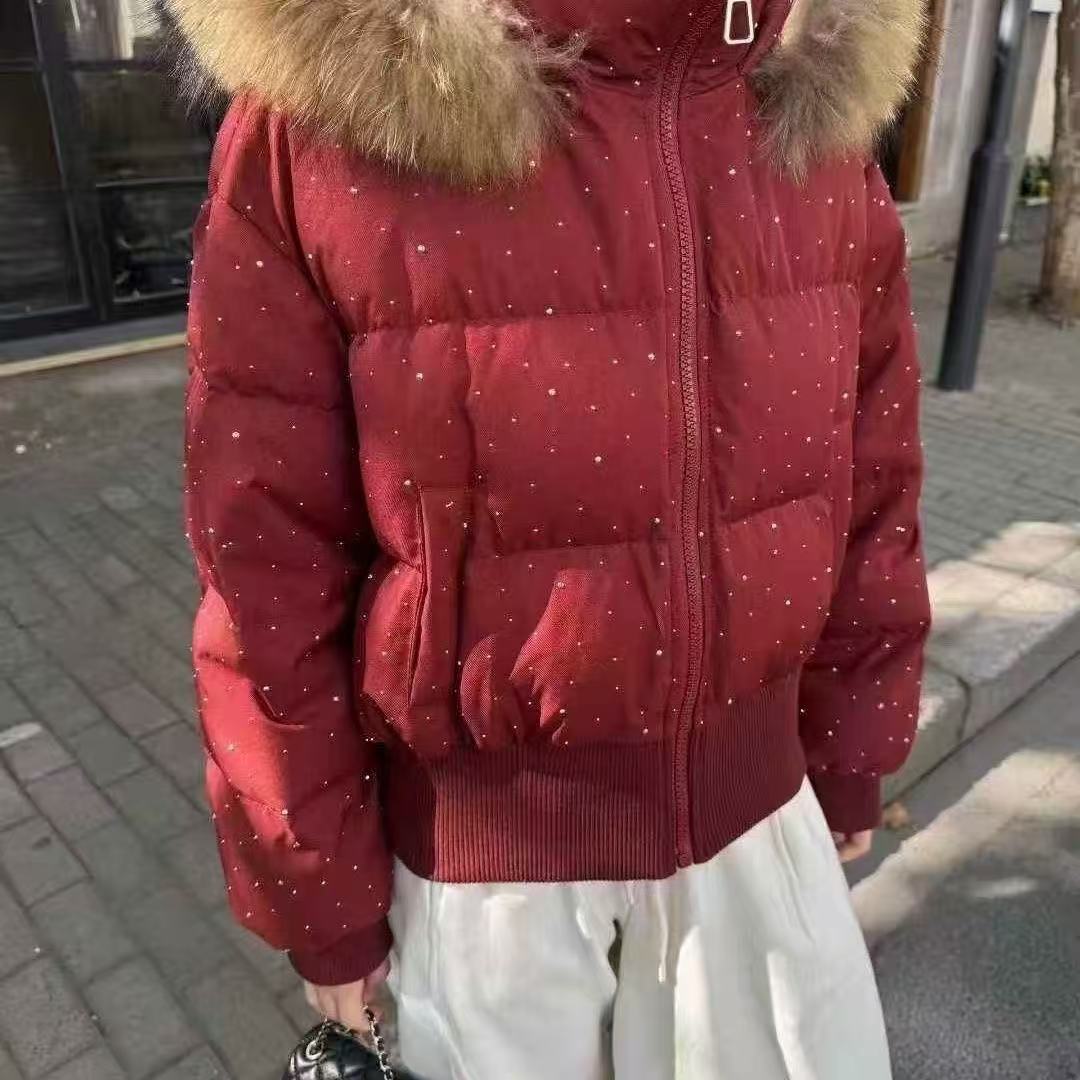 130新年款亮钻棉衣加厚款