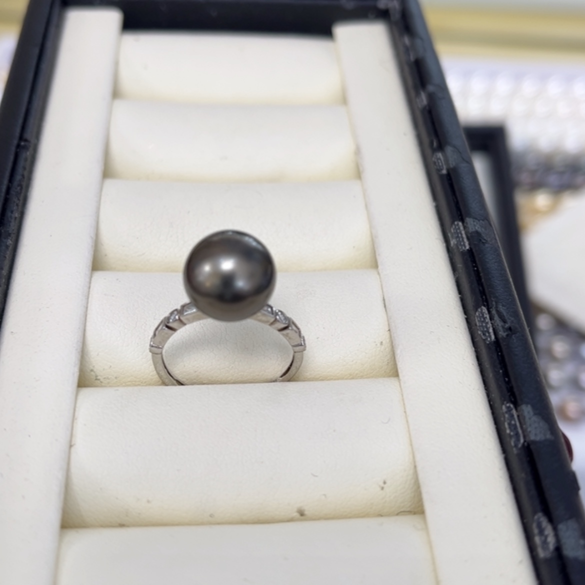 【闪购商品】海水珍珠戒圈银S925镶嵌11mm