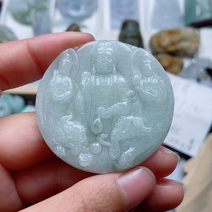 翡翠吊坠(不含链)未镶嵌翡翠