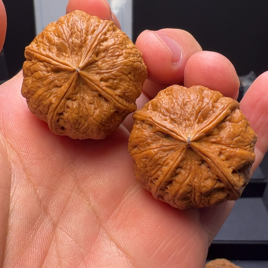 吊坠文玩核桃金玉白菜四棱