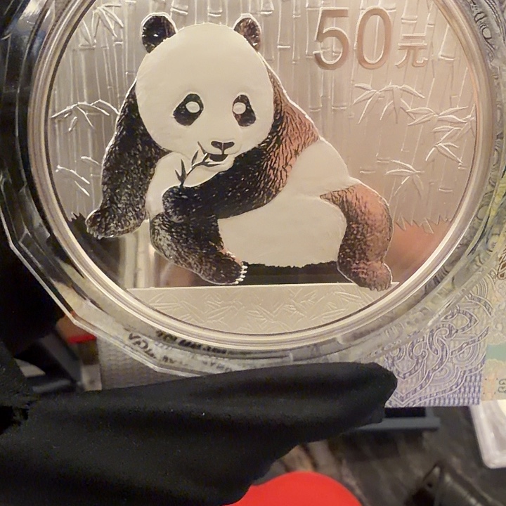 纯银2015熊猫币155.52克带证书盒子