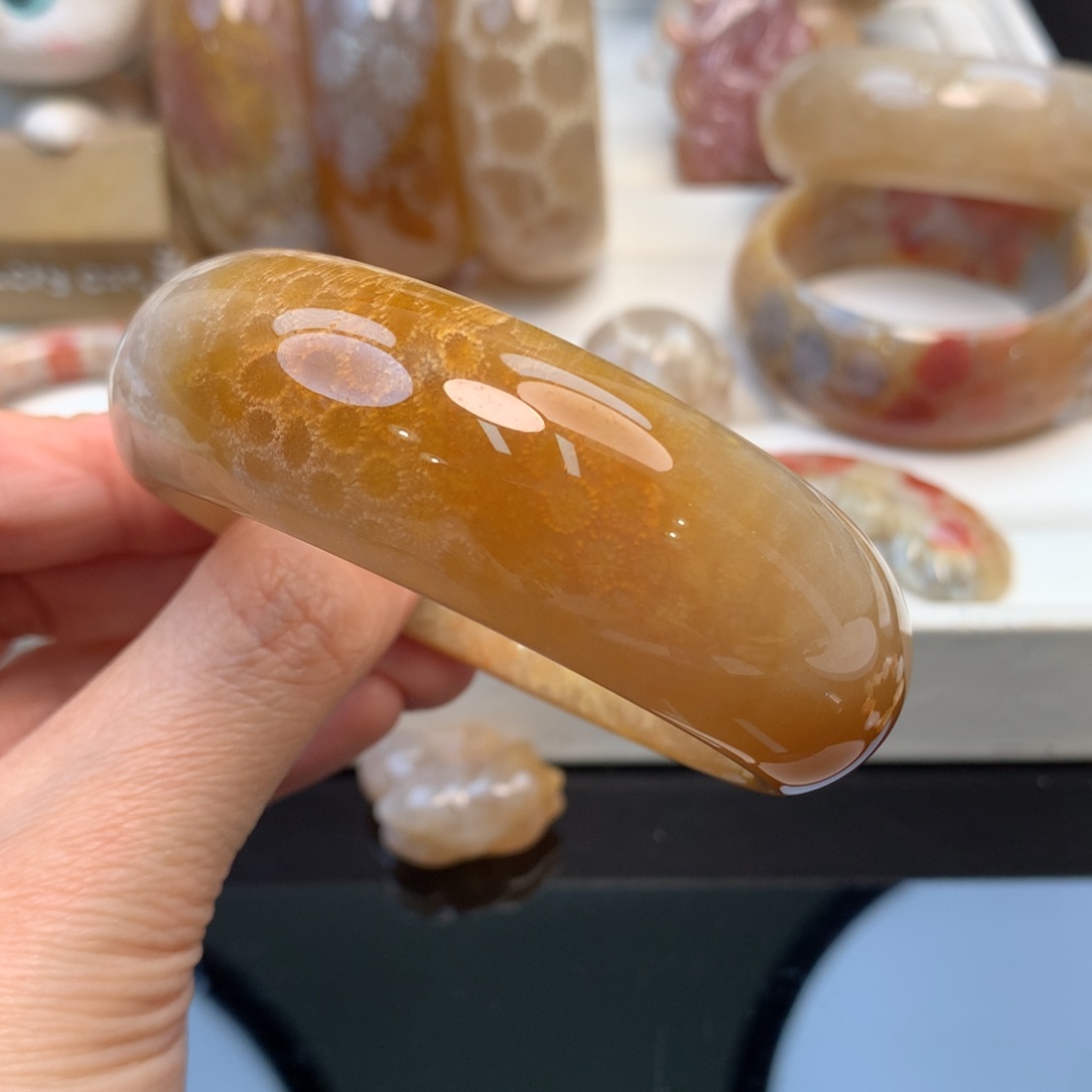 硅化珊瑚（珊瑚玉）手镯未镶嵌宇**晨