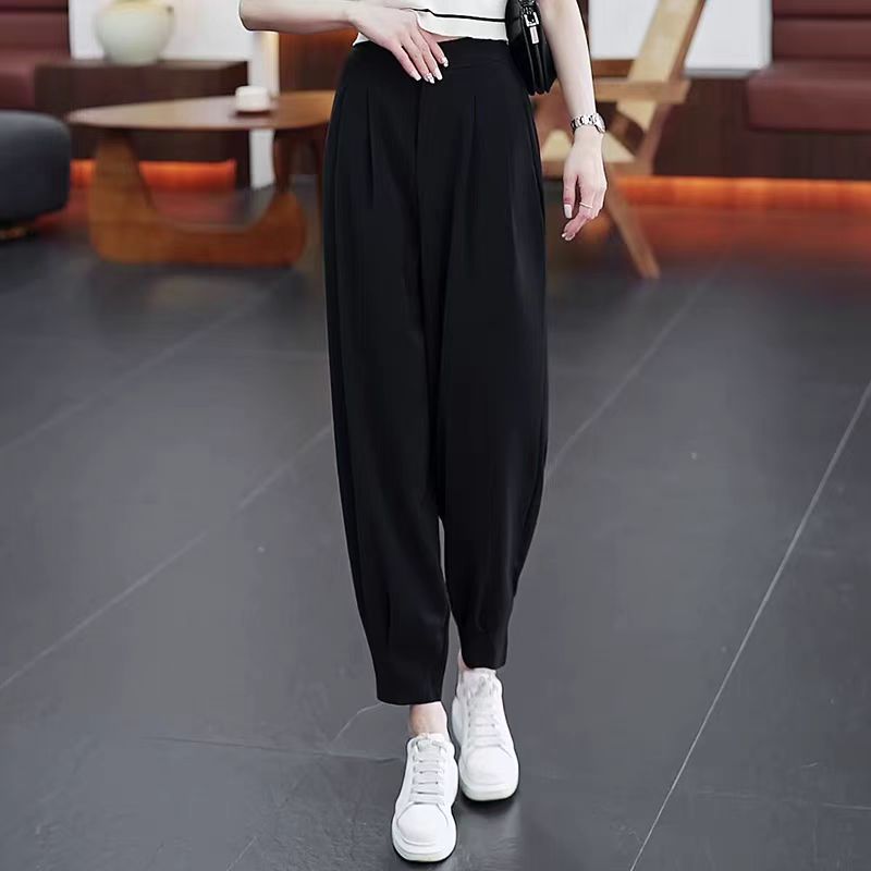 6610 春秋款九分裤哈伦裤夏季高腰休闲裤 T3166