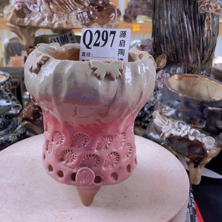 紫砂花盆景德镇陶瓷297