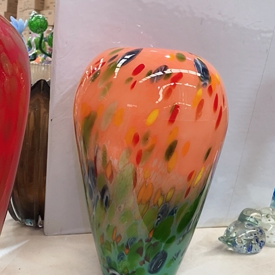 琉璃花瓶高31厘米口径9厘米