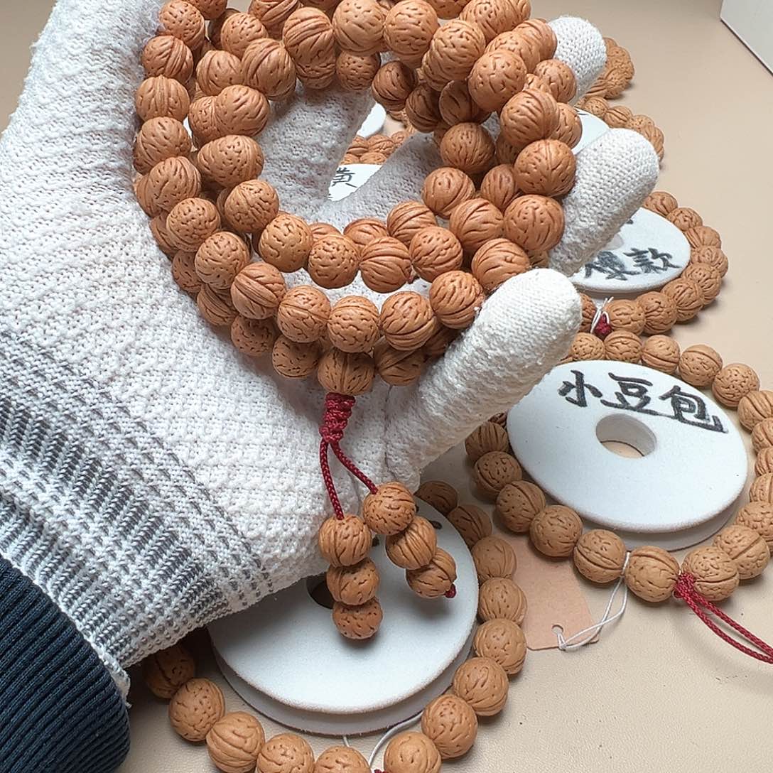 勇***弃桃核手串1.1火凤凰精品脖挂108+6+1