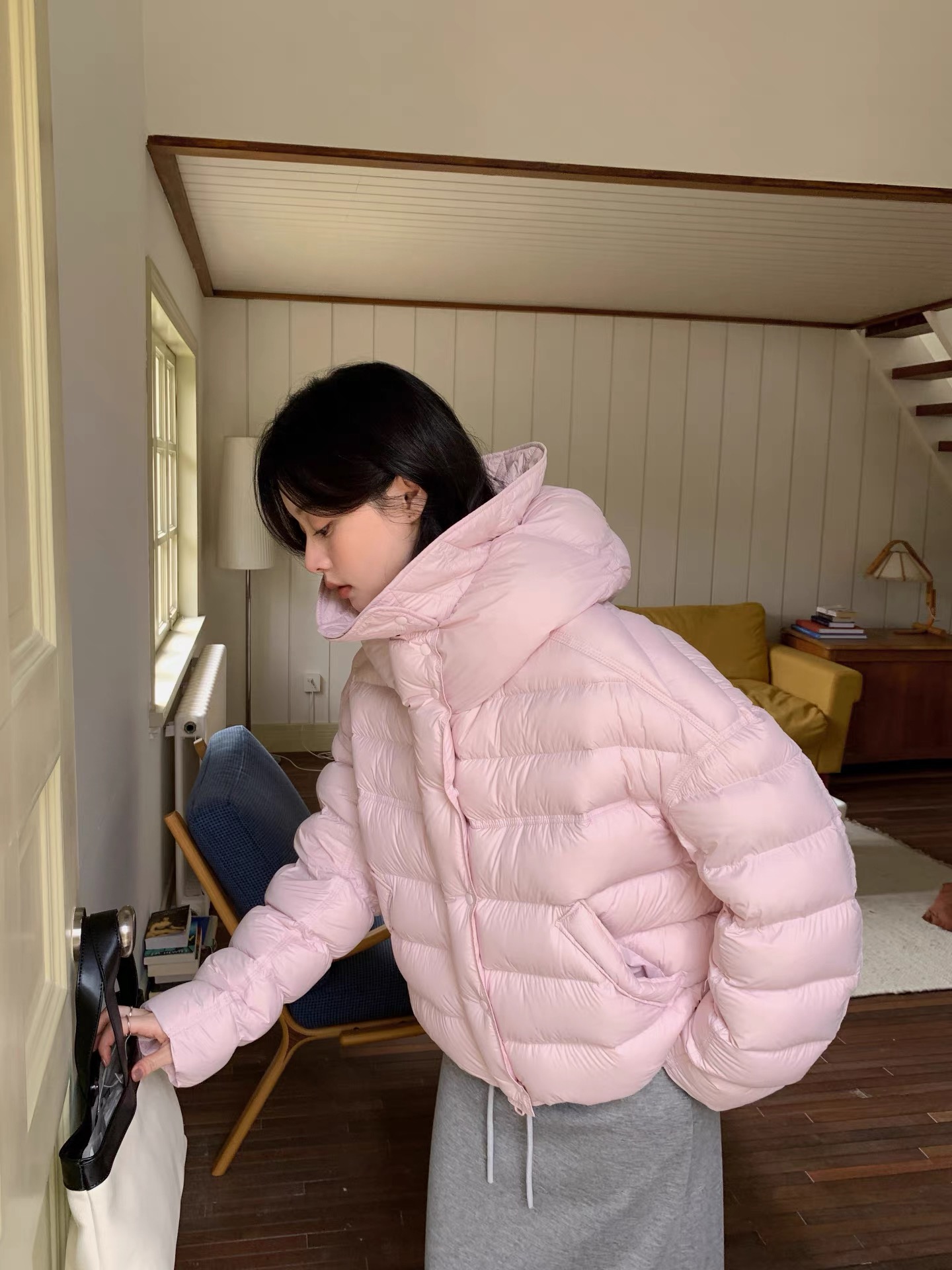 灰灰呀！本期bi入！5815 超爱的豌豆款！韩代连帽云朵泡芙羽绒服外套