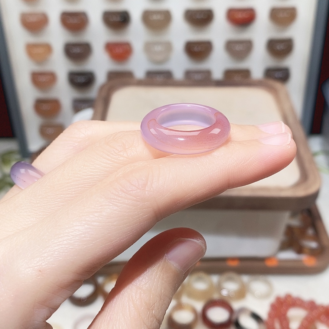 小***球玛瑙/玉髓未镶嵌戒指港12