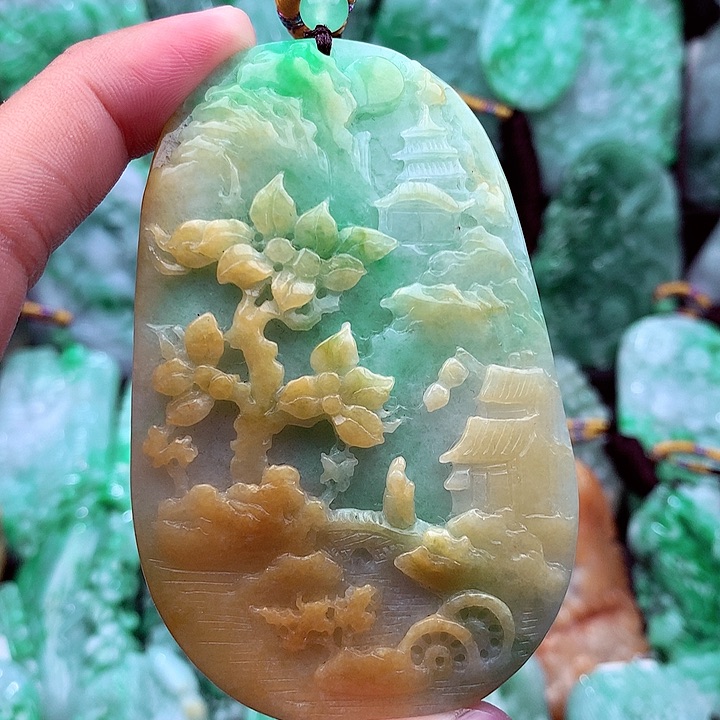 翡翠未镶嵌吊坠(不含链)