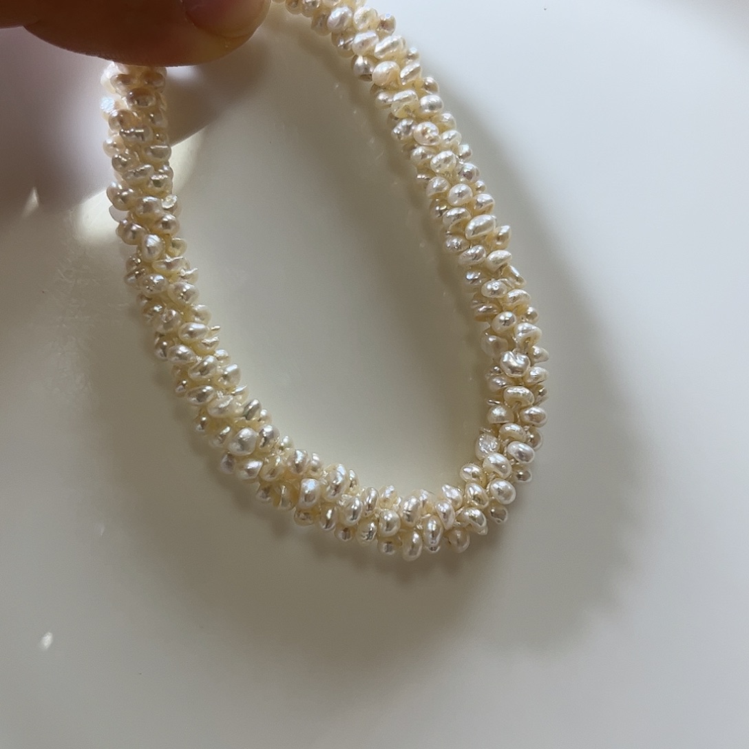 未镶嵌项链淡水珍珠毛毛虫手链