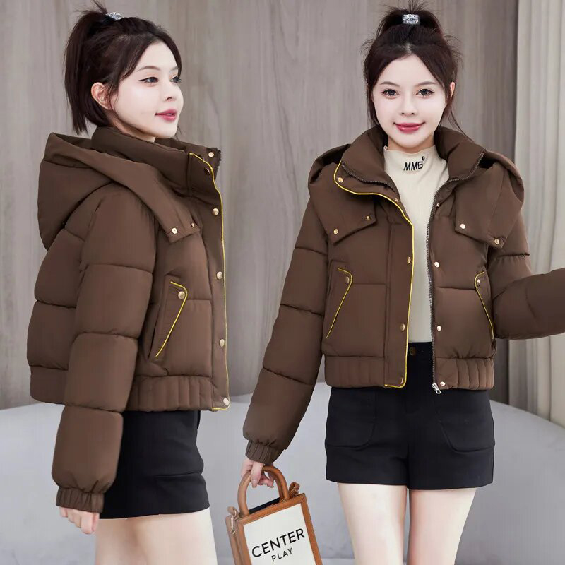 棉服女款爆款2025新款冬装短款宽松加厚小个子冬季棉衣面包服外套