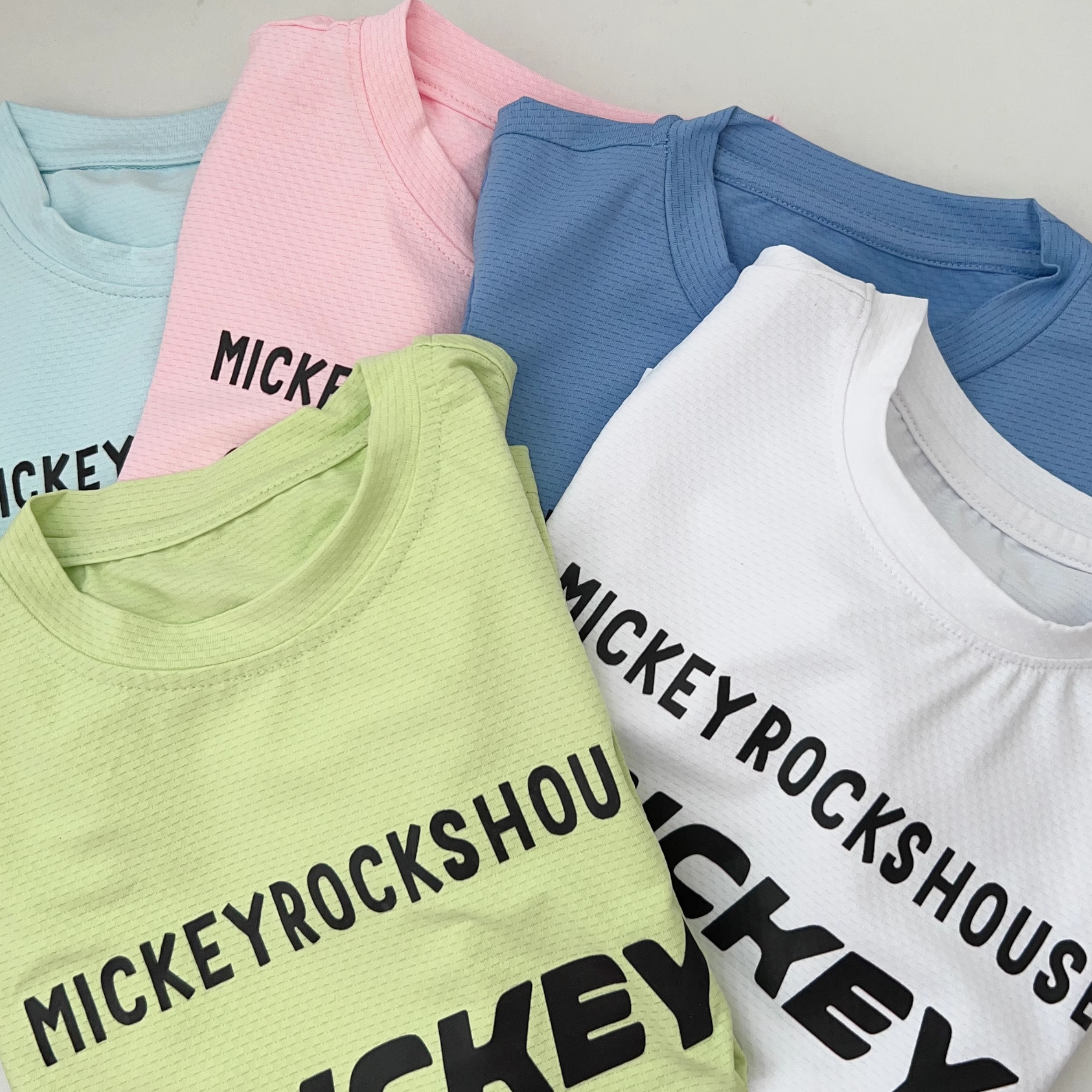 100-175码迪·家男女童夏季速干轻薄网眼透气可亲子圆领短袖T恤