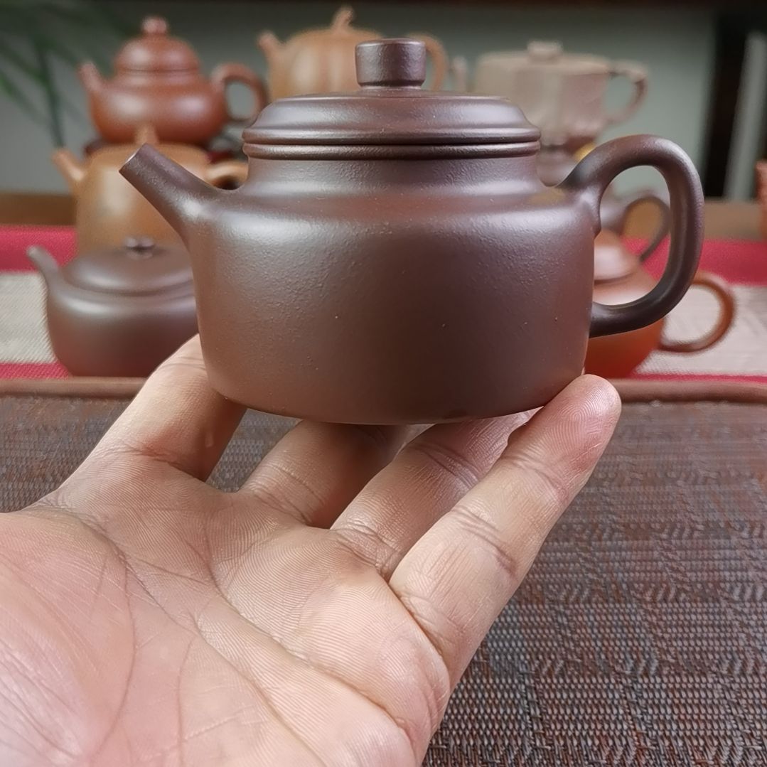 紫砂茶壶紫泥德钟200CC