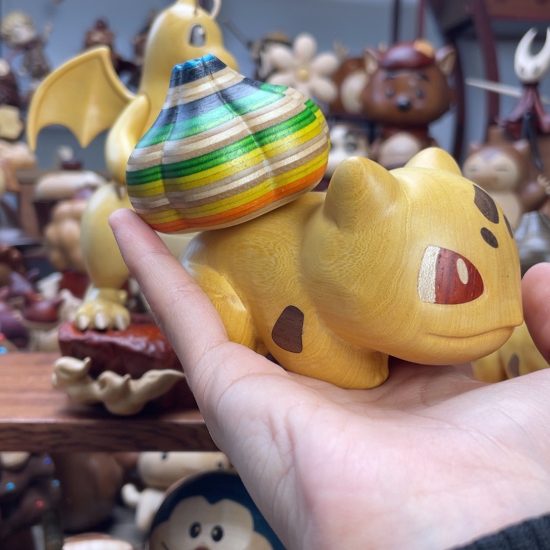 欢***早木中瑕款妙哇种子摆件