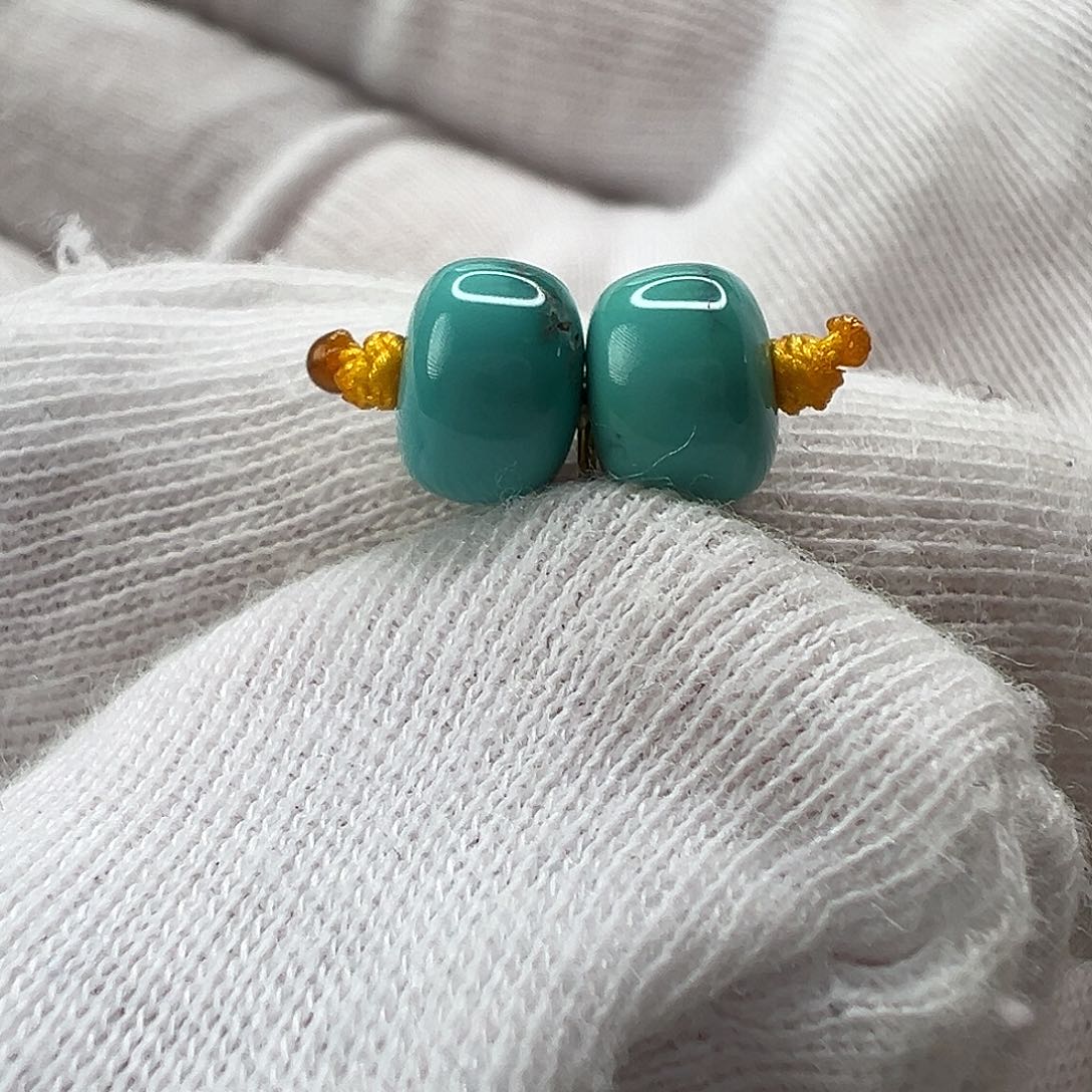 绿松石未镶嵌老型对珠