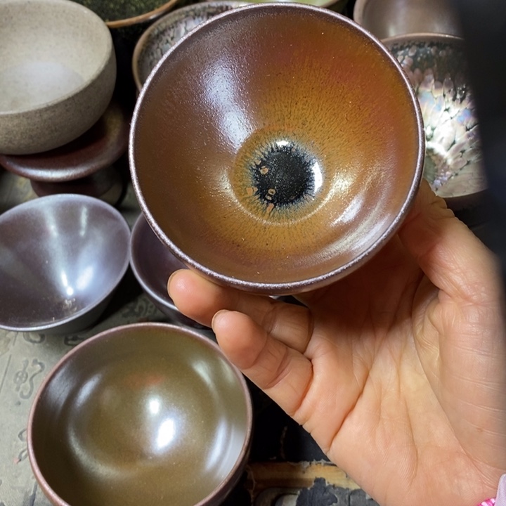 向***尼茶盏建阳建盏微瑕柴烧