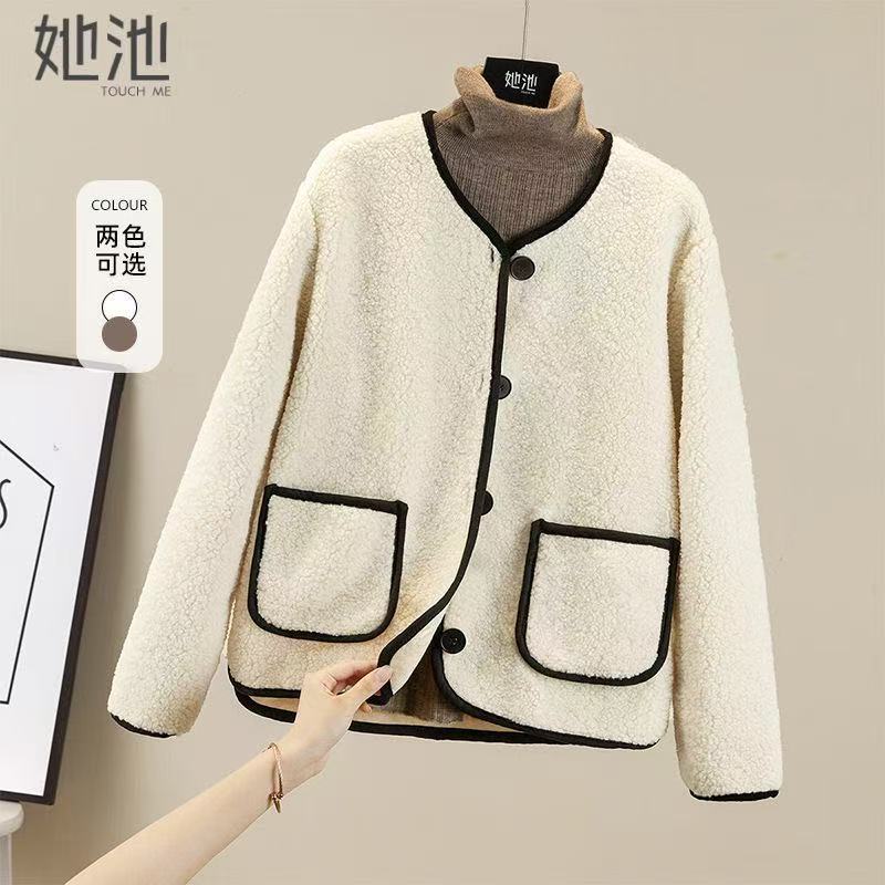 新款宽松外套加厚秋冬小个子新款短款香风上衣