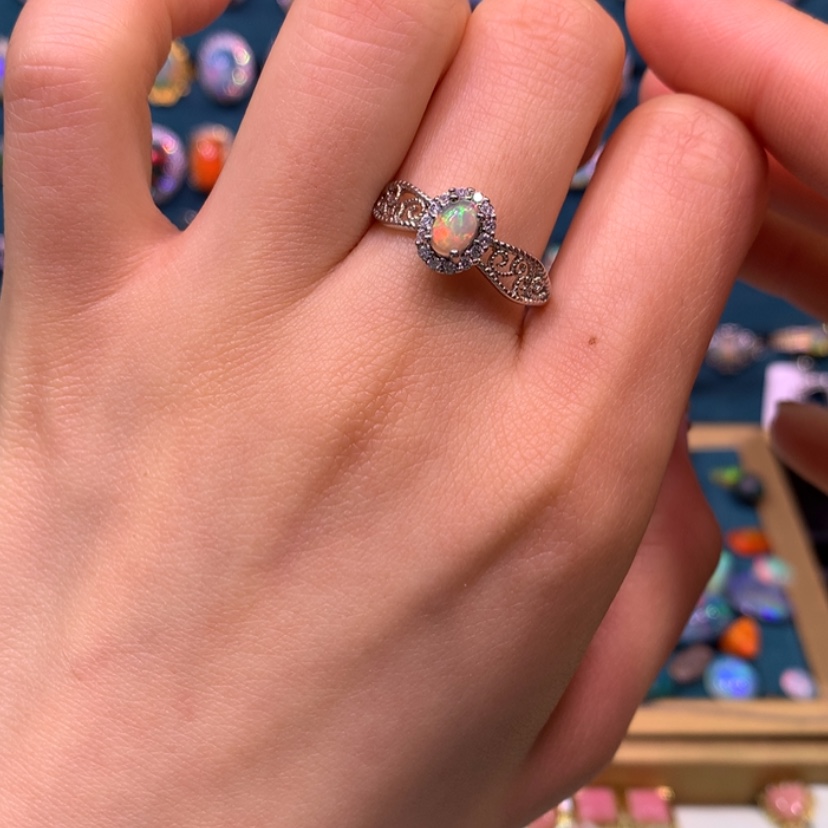 【闪购商品】欧泊戒指款式银S925镶嵌