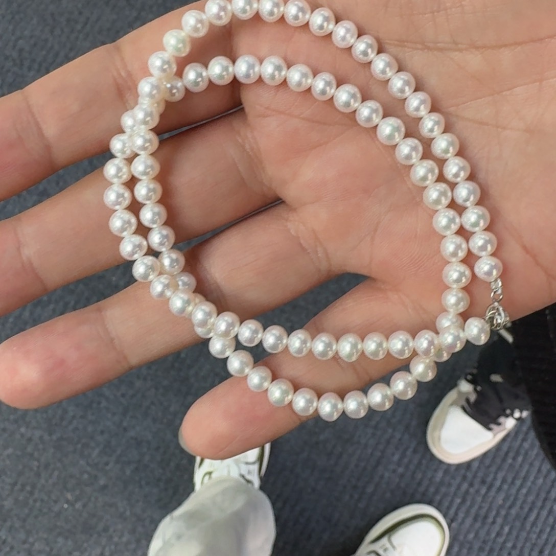 颈饰银S925镶嵌淡水珍珠拍一发一多样性发货