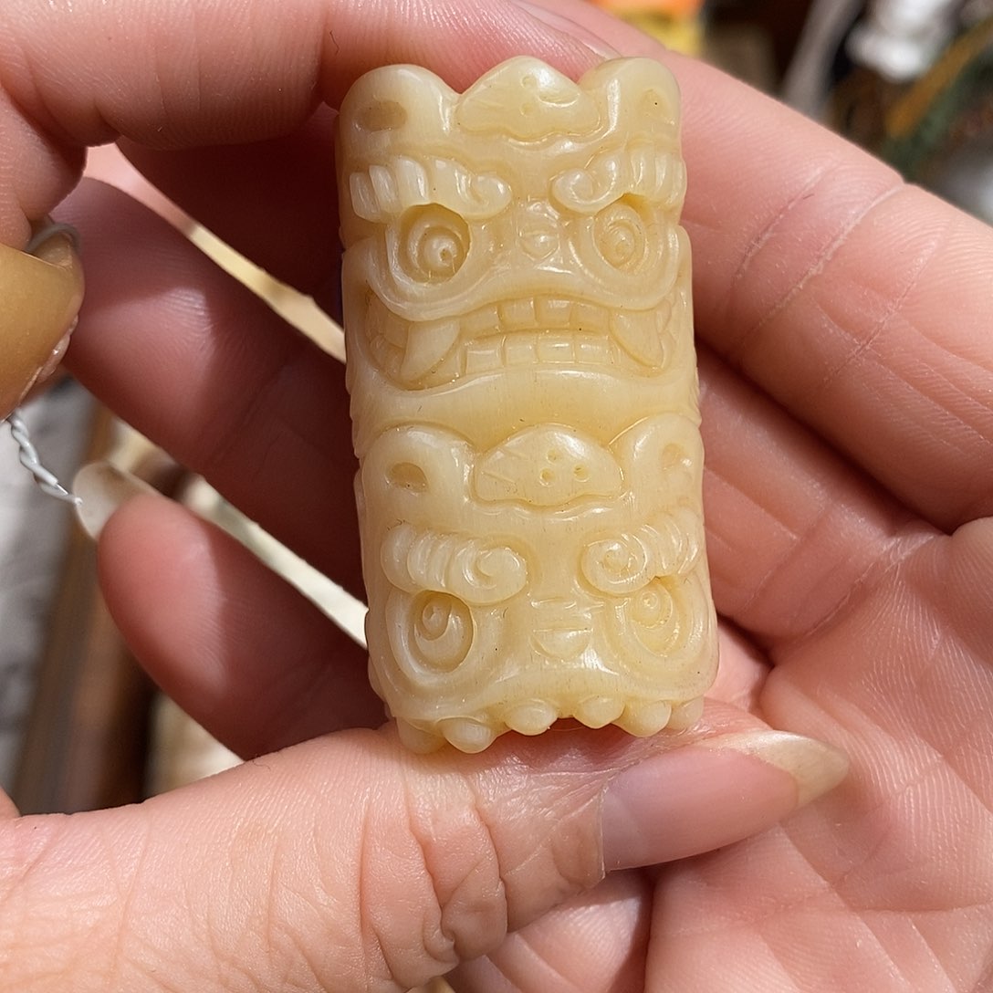 鹿骨把件14号貔貅骨笛