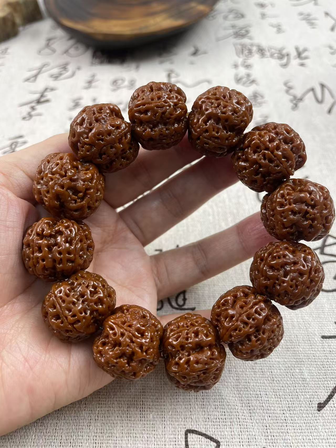 23-24五瓣尼泊尔大金刚机刷玉化菩提手串