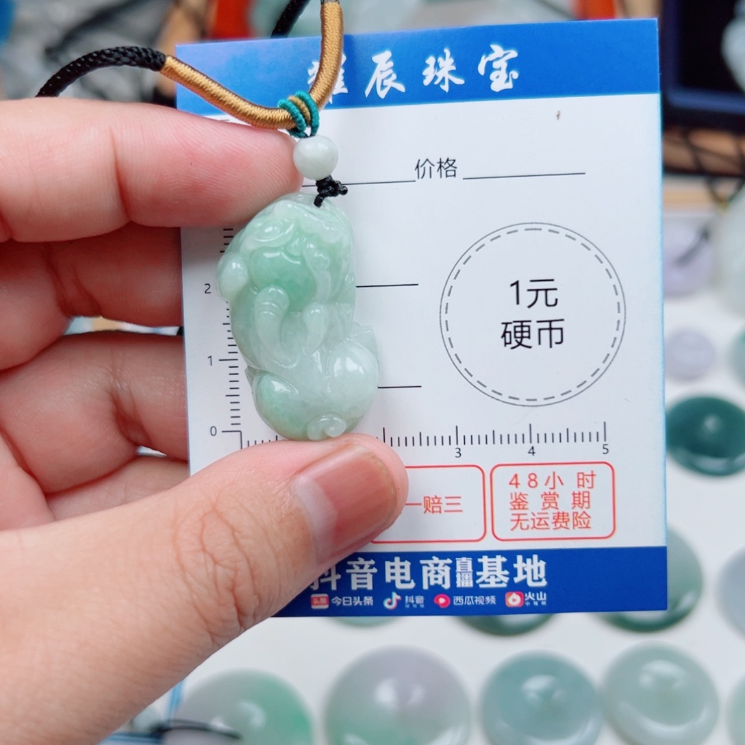 翡翠颈饰未镶嵌善****播翡翠