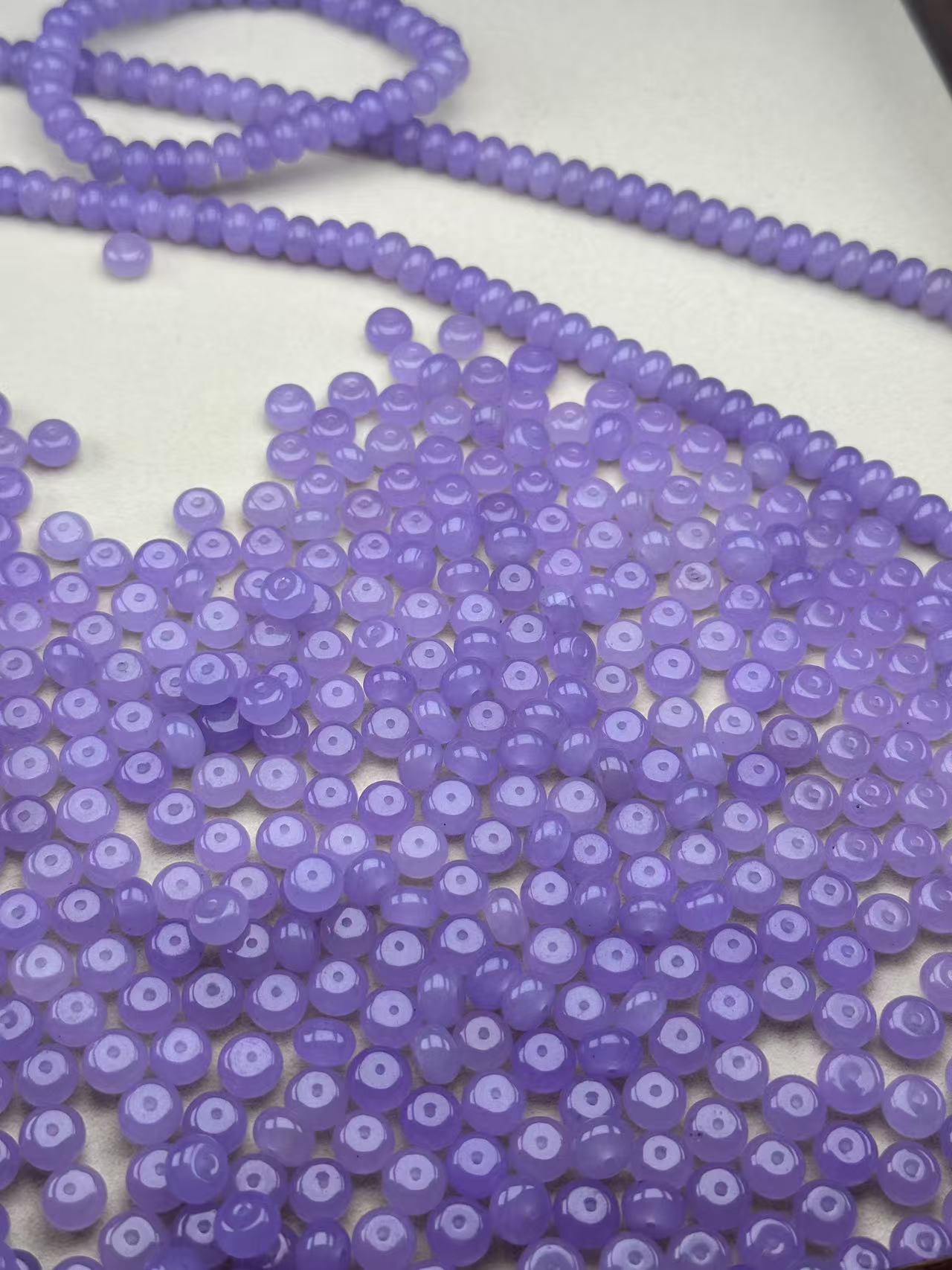 8mm 算盘珠 天然缅料a货  紫罗兰 多样性发其一
