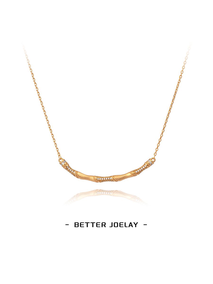 铜合金合成锆石吊坠 BETTER JOELAY-【微笑竹节项链】BLH0071