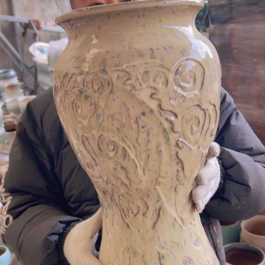 紫砂花盆高43口21————