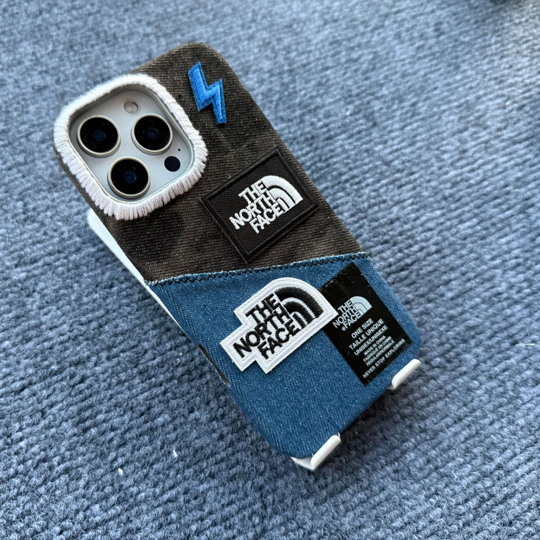 防摔个性适用于苹果华为小米手机壳北面布艺潮牌定制diy壳