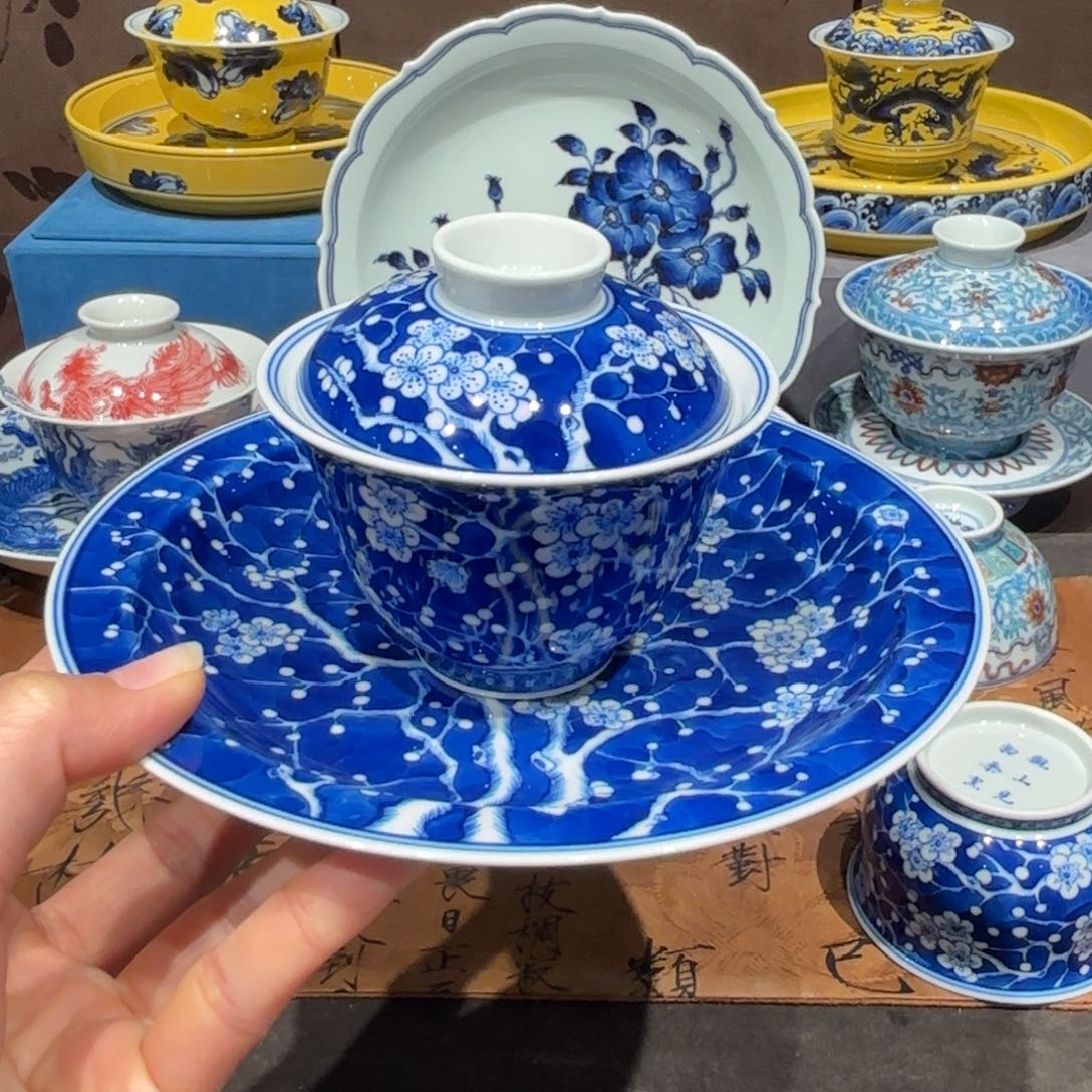 瓷片手工手绘陶瓷茶具