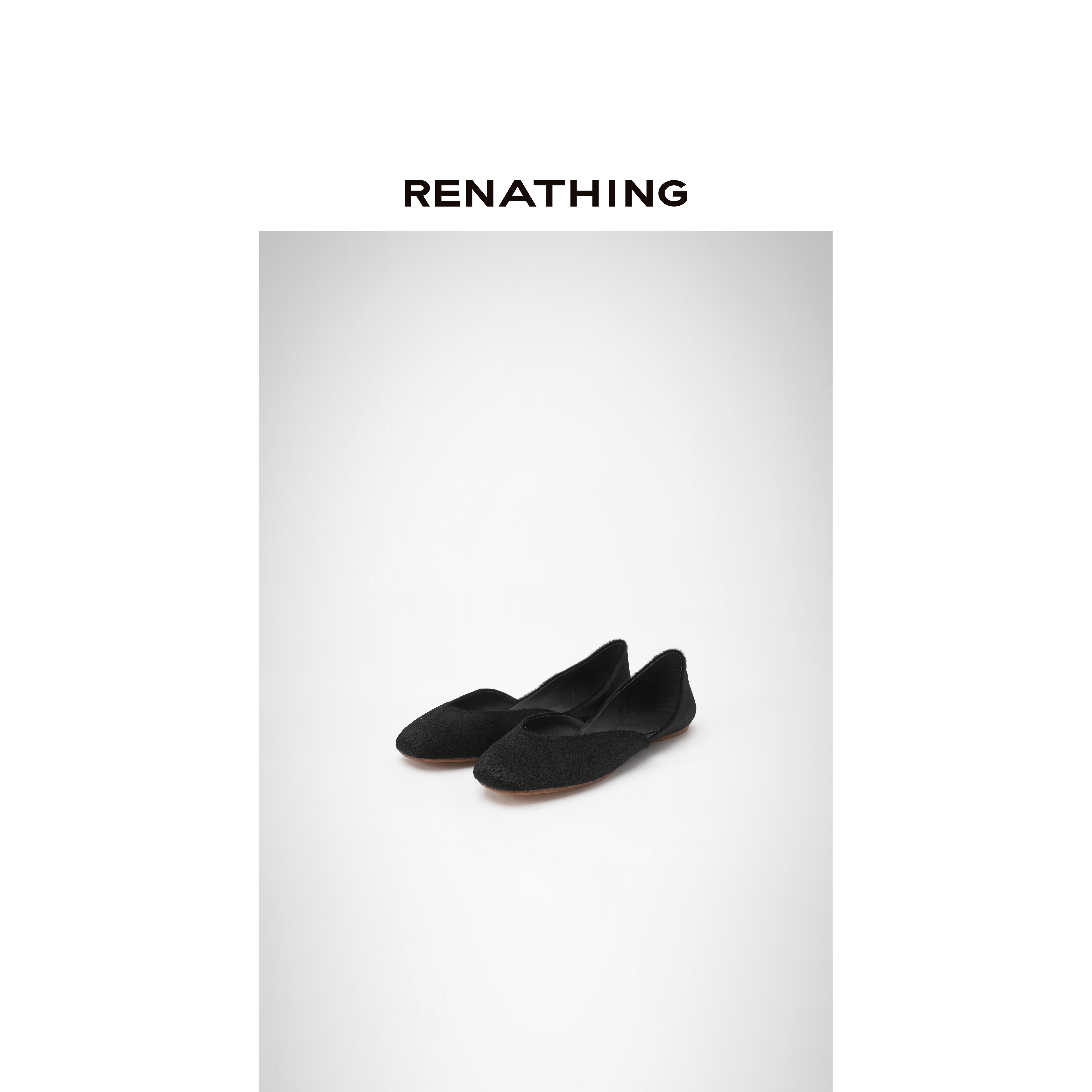 【RENATHING】法式圆头浅口一脚蹬单鞋