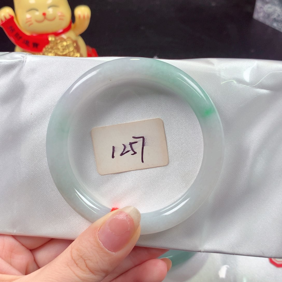 翡翠手镯未镶嵌圆条1257