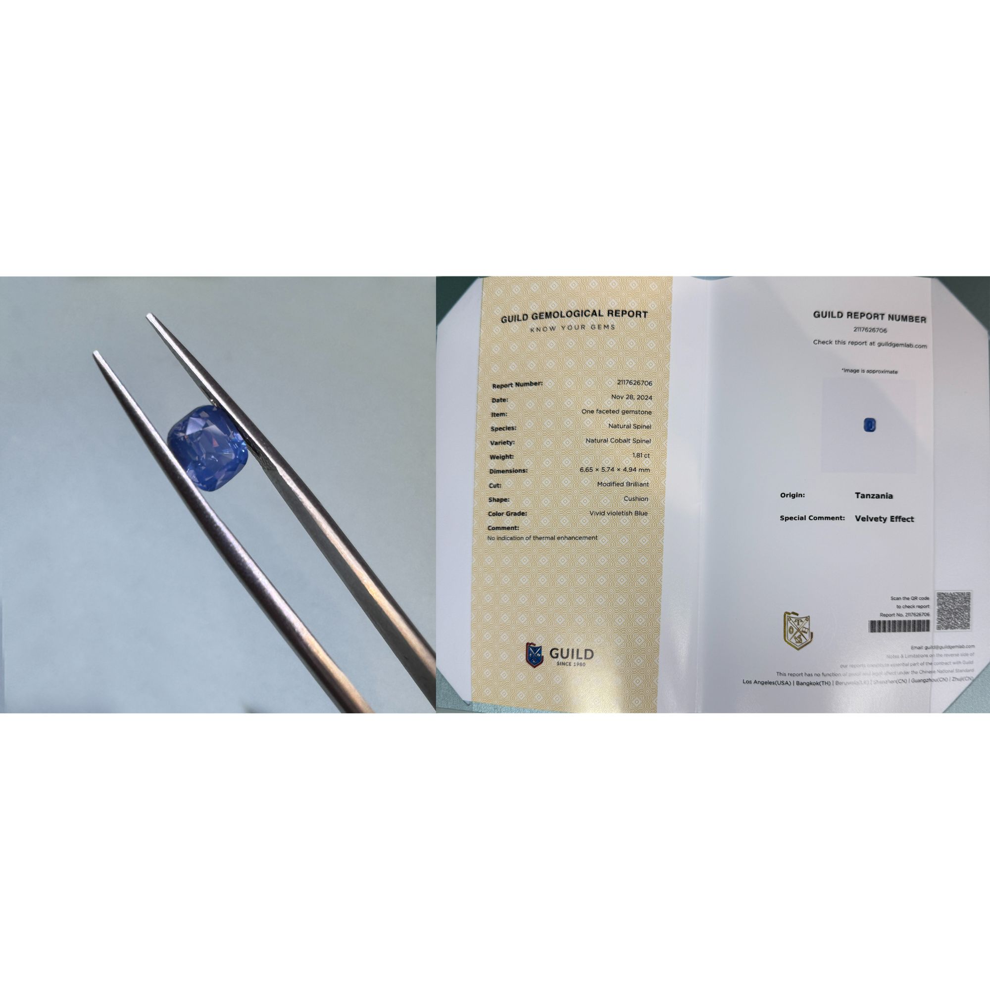 248 钴蓝色spinel 1.81ct